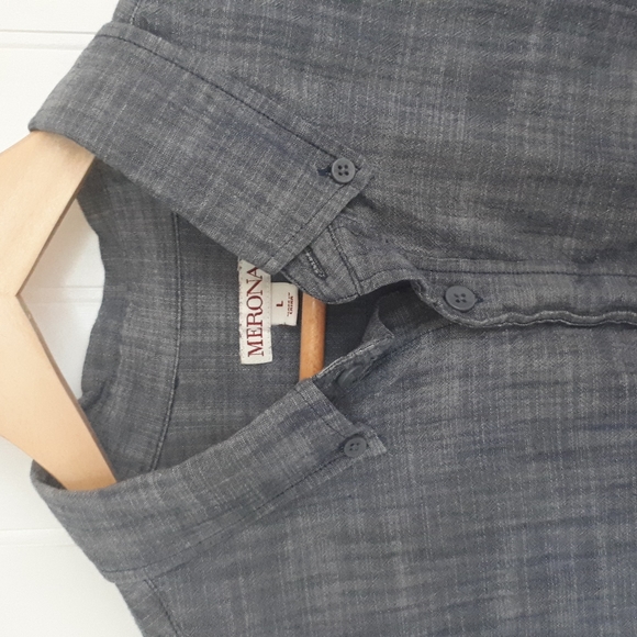 Chambrey 100% cotton button down size L mens - Picture 2 of 4